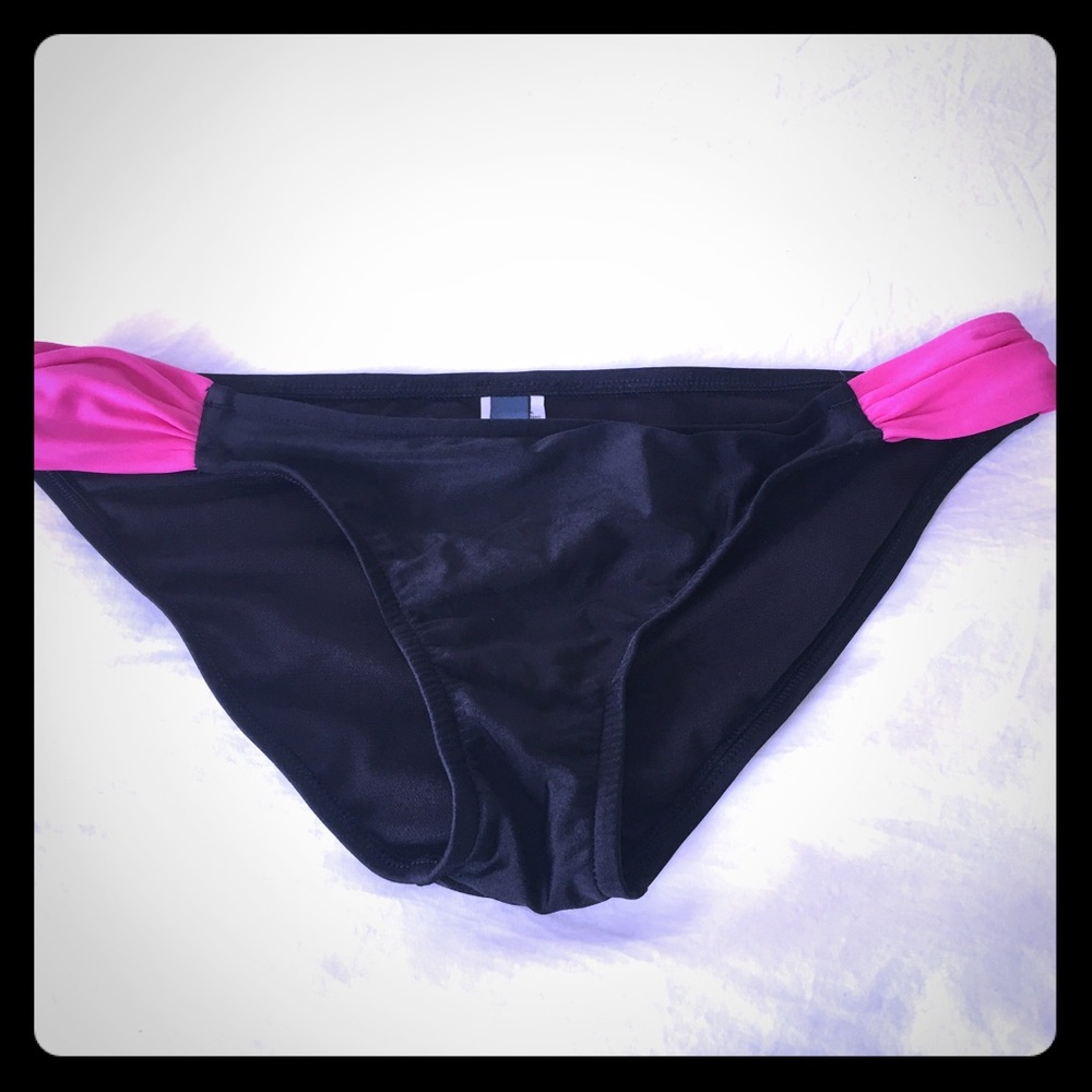 Like New VM Black Ruched Band Bikini Bottom